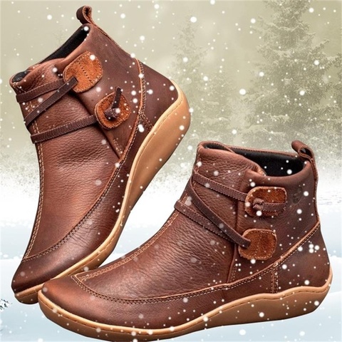 Botas estilo Martin para Mujer, botines Retro de viento británico grueso, PU, impermeables, cálidas, para otoño e invierno, 358 ► Foto 1/6