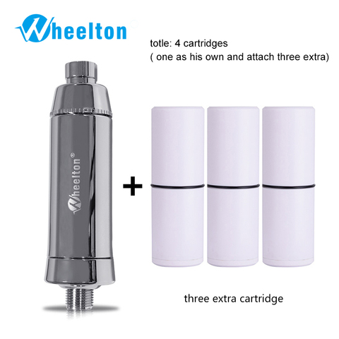 Wheelton SPA, elimina el cloro, filtro de agua, purificador, filtro de ducha, conexión de agua suave, 3 cartuchos Extra ► Foto 1/6