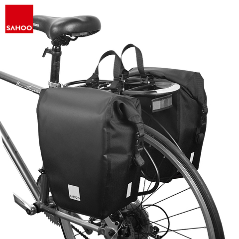 Sahoo-bolsa impermeable para bicicleta de montaña, alforja trasera para maletero del asiento trasero, 2 uds. ► Foto 1/6