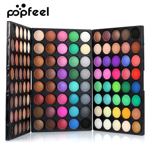 Popfeel-paleta de sombra de ojos Gliltter para mujer, 40/120 colores variados, sombra de ojos mate, paleta de belleza para ojo, maquillajes, sombra de ojos brillante ► Foto 1/6