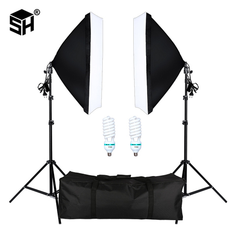 Softbox de fotografía profesional con Kit de iluminación de toma E27 para retratos de estudio fotográfico, fotografía y Grabación de Vídeo ► Foto 1/6