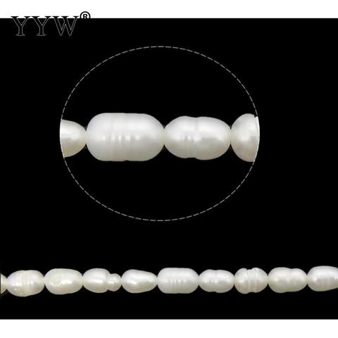 Cuentas de perlas naturales de grado blanco para hacer joyas, accesorios de pulsera, collar, arroz, agua dulce, 3-4mm ► Foto 1/2