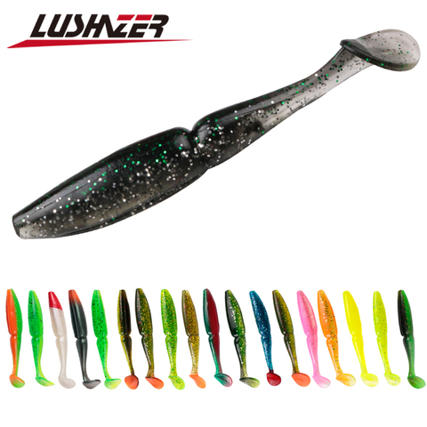 4 unids/lote LUSHAZER pescar suave señuelo 12cm 10cm pesca de cebo de pesca de la carpa isca suave artificial cebos swimbait señuelos plásticos blandos ► Foto 1/6