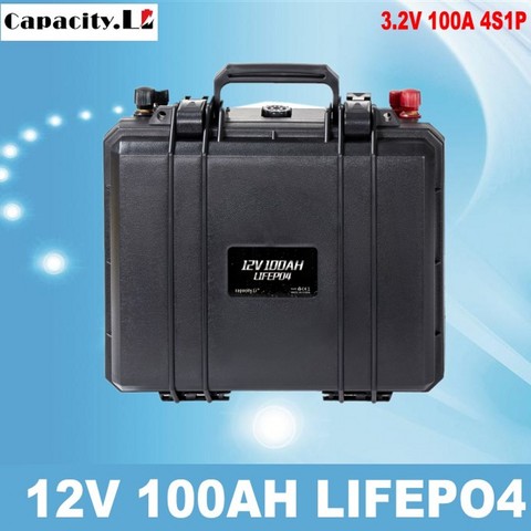 Batería lifepo4 de 12V, batería de fosfato 100Ah para RV, con BMS para coches eléctricos, autocaravanas, carros de golf e inversor ► Foto 1/6