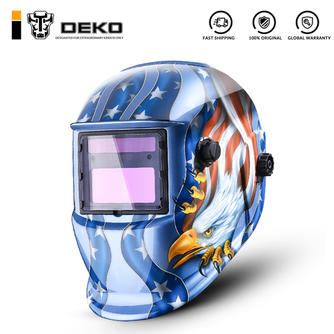 DEKO Eagle Solar Auto oscurecimiento MIG MMA Máscara de Soldadura eléctrica/casco/lente de soldadura para máquina de soldadura o cortador de Plasma ► Foto 1/5