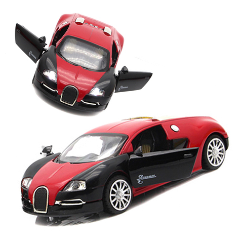 Fundición Bugatti Veyron modelos maquetas de coches de aleación juguetes colección atrás niños juguetes decoración del hogar regalos ► Foto 1/6