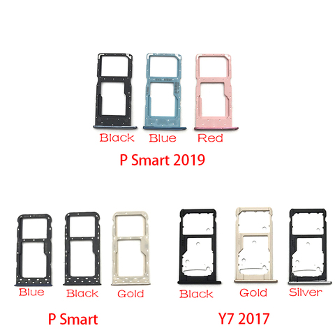 Adaptador de bandeja para ranura de tarjeta SiM, bandeja de soporte para tarjeta SD para Huawei Y7 Y6 Pro 2017 P Smart 2022 ► Foto 1/2