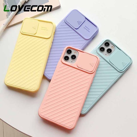 LOVECOM-funda de teléfono a prueba de golpes para cámara, carcasa trasera de silicona suave para iPhone 12 Mini 12 11 Pro Max XR X XS Max 7 8 Plus ► Foto 1/6