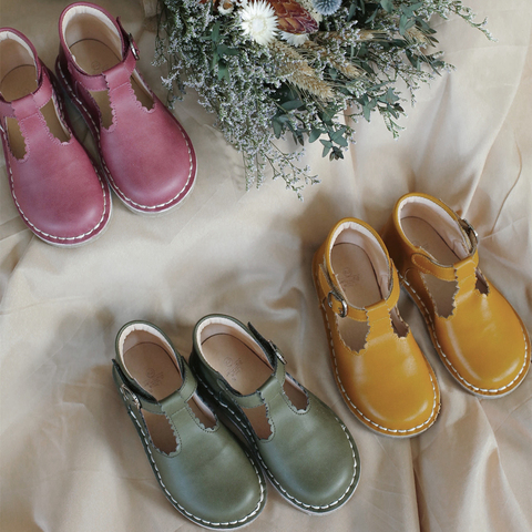 Alta calidad niño Botas de color Retro de cuero genuino niñas zapatos de piel de vaca zapatos de niños Casual botas Martin botas 8T ► Foto 1/6