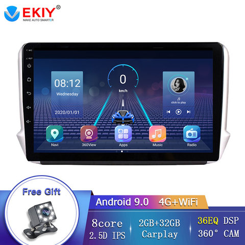 EKIY-Radio Multimedia con GPS para coche, Radio con sistema de 8 núcleos, 10,1 pulgadas, Android 2008, 4G/Wifi, navegador, Canbus ► Foto 1/6