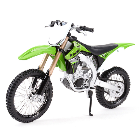 Maisto-Vehículos de presión fundido a presión, juguetes modelo de motocicleta coleccionables, Kawasaki KX 450F, color verde, 1:12 ► Foto 1/6