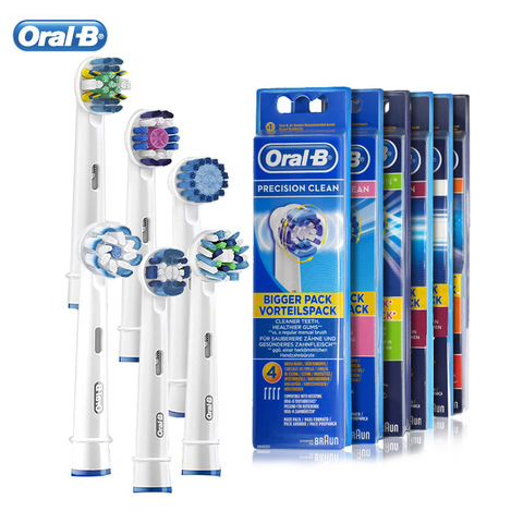 Oral B-cabezales de cepillo de dientes eléctrico, 3D cerdas suaves, limpieza precisa acción cruzada, hilo dental de repuesto ► Foto 1/6