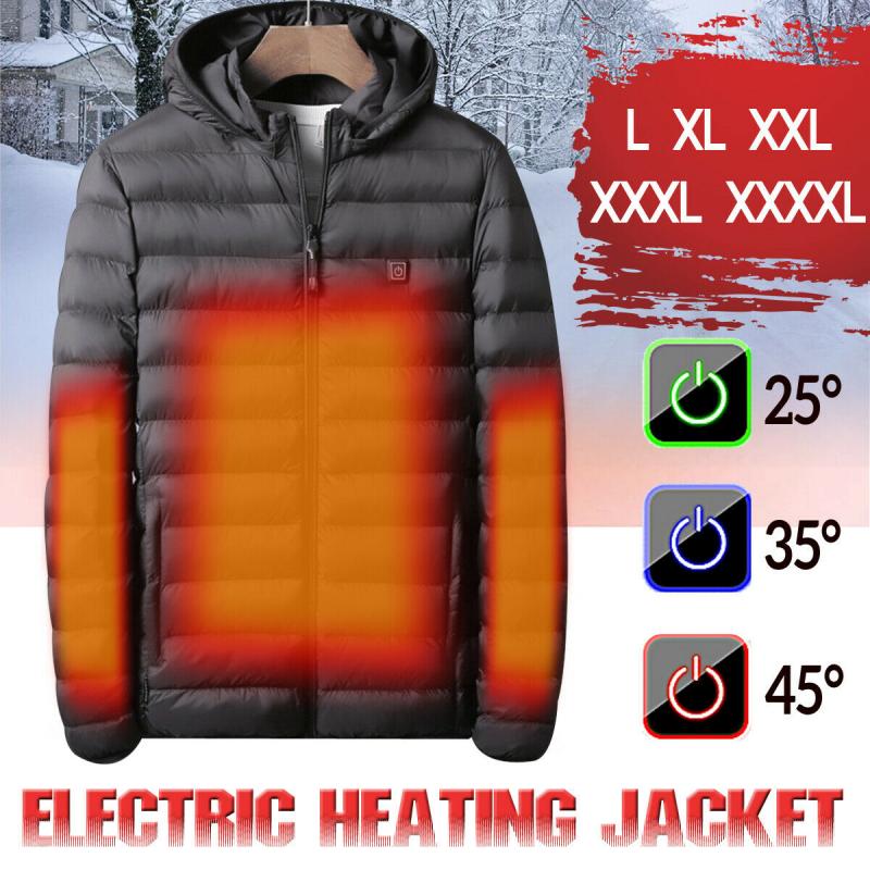 para caza camping para invierno Briskorry Chaleco calefactor por USB de invierno chaqueta eléctrica para hombre y mujer esquí lavable 