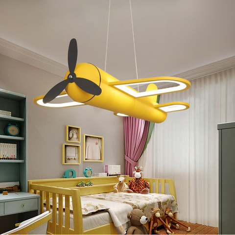 Avión de araña Led moderno para el hogar, habitación de niños, niños, bebés, iluminación colorida ► Foto 1/6