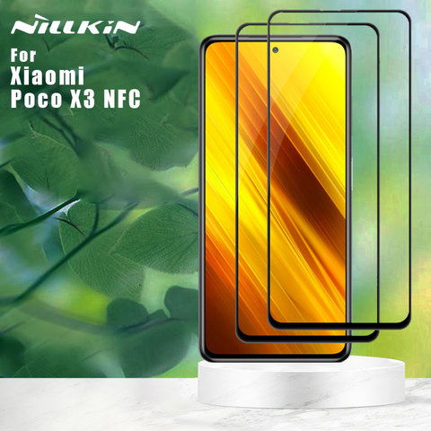 Nillkin para Xiaomi Poco X3 NFC M3 de vidrio templado 9H Pro Plus XD CP Max completa de la cubierta de Protector de pantalla para Redmi Note 9T 5G 9 9 Pro ► Foto 1/6