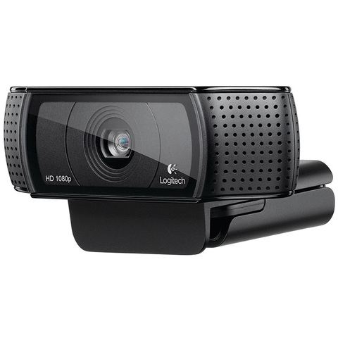 Logitech-Webcam HD C920 Pro, cámara web inteligente de 1080p, con pantalla ancha, Skype, vídeo, llamadas, ordenador portátil, cámara Usb, cámara Web de 15MP ► Foto 1/6