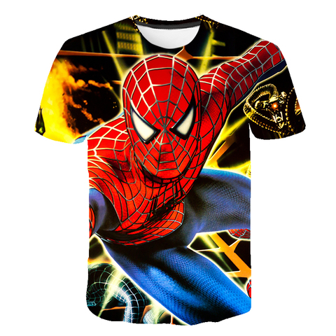 Camisetas de verano en 3D para niños, ropa de superhéroes, Spidey Hero, moda urbana ► Foto 1/6