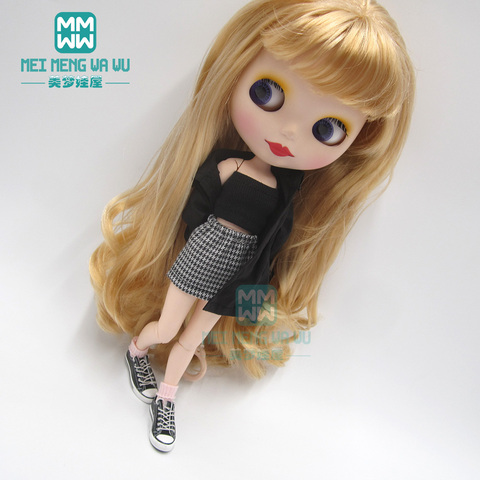 Uds Blyth muñeca ropa de tres piezas de moda camisa camiseta falda para blyth azone ob24 1/6 muñecas Accesorios ► Foto 1/6