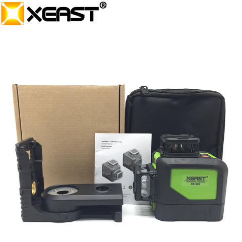 XEAST XE-902 8 línea láser nivel 360 auto nivelador 3D láser nivel Vertical y Horizontal Cruz súper potente rayo láser verde ► Foto 1/5