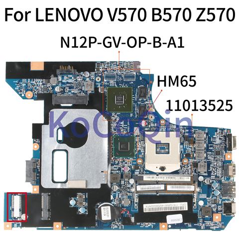 KoCoQin-placa base para ordenador portátil LENOVO, placa base para ordenador portátil LENOVO V570 B570 Z570 HM65 N12P-GV-OP-B-A1 2006-2 48.4PA01.021 LZ57 10290 ► Foto 1/6