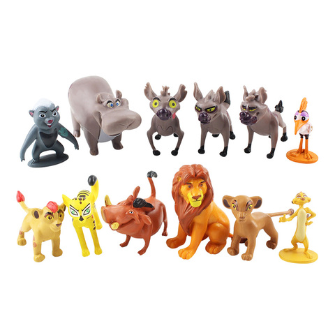 12 unids/set de dibujos animados de La Guardia León rey cifras Kion Simba Bunga Beshte Fuli Ono de PVC figuras de acción de juguete regalo para niños ► Foto 1/6