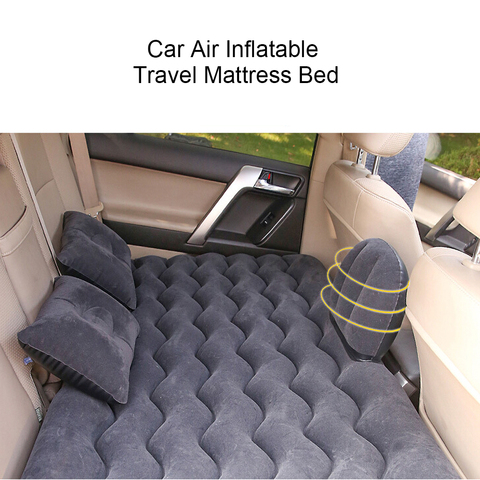 Colchón inflable portátil para coche, cama de viaje, asiento trasero multifuncional, cojín plegable para coche, outd ► Foto 1/6