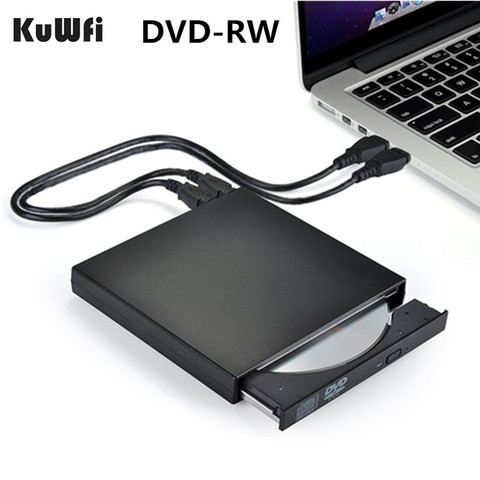 Unidad óptica externa DVD ROM USB 2,0 CD/DVD-ROM grabador de CD-RW lector delgado portátil para Laptop windows Macbook ► Foto 1/6