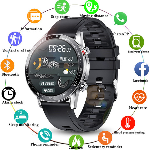 LIGE-reloj inteligente deportivo para hombre y mujer, accesorio de pulsera resistente al agua con Bluetooth, seguimiento de la salud, pantalla meteorológica, nuevo reloj inteligente 2022 ► Foto 1/6