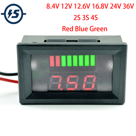 Medidor de batería indicador de estado del Panel del Monitor de la capacidad del coche 12V 24V 36V LCD probador de batería Digital para el vehículo Universal del coche ► Foto 1/6