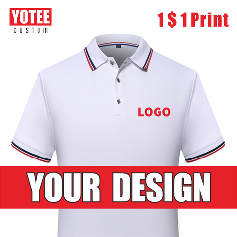 YOTEE-Camiseta de manga corta con Logo personalizado para mujer, Polo con Logo personalizado de la compañía, Top bordado ► Foto 1/6