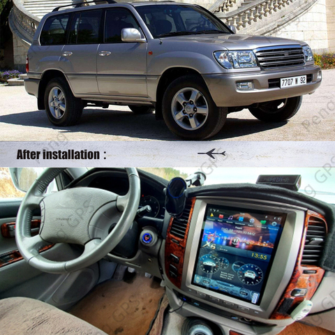 12,1 'Tesla pantalla Android 8,1 PX6 CARPLAY Radio del coche para Lexus LX470 / TOYOTA Land cruiser LC100 02-07 GPS unidad principal de navegación ESTÉREO ► Foto 1/6