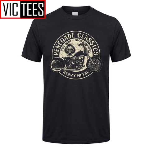 Camiseta clásica de los EEUU de la motocicleta de Glory Bounds para hombres, camiseta de Metal pesado para hombres, camisetas con Motor, camisetas Retro 100% de algodón para hombre ► Foto 1/6