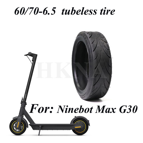 Neumático de Scooter para Ninebot MAX G30 KickScooter Scooter Eléctrico de 10 pulgadas 60/70-6,5 neumático delantero y trasero piezas para neumáticos de ruedas ► Foto 1/6