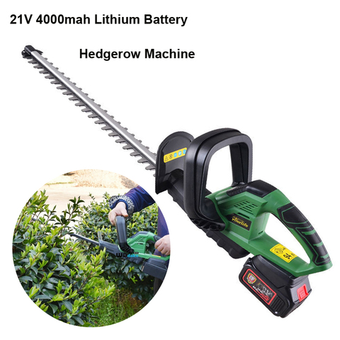 Herramientas Eléctricas de iones de litio batería de herramientas de jardín Hedge Trimmer recargable para hierba con doble hoja/VI podadora de setos a gasolina ► Foto 1/6