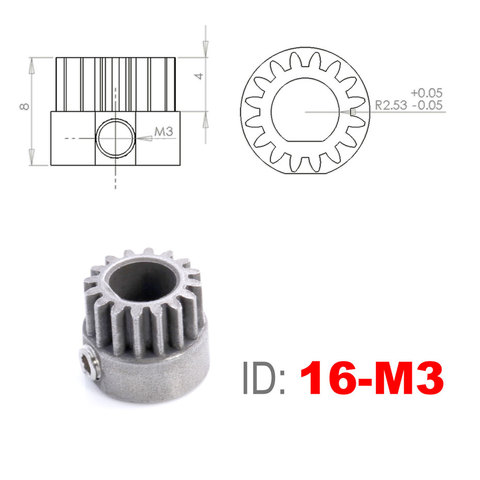 Motor paso a paso 42, engranaje de eje de 5mm de diámetro, compatible con extrusora de V2-S OMG V2, acero enfriado, superduro ► Foto 1/3