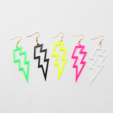 Pendientes colgantes acrílicos para mujer, aretes largos de Color neón, geométricos, para fiesta y Club nocturno, joyería Punk ► Foto 1/6