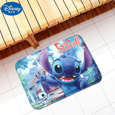 Disney-alfombra de Stitch con dibujos animados para niños, tapete de 38x58cm para baño, dormitorio, decoración de baño, tapete para piso de uso interior ► Foto 1/6