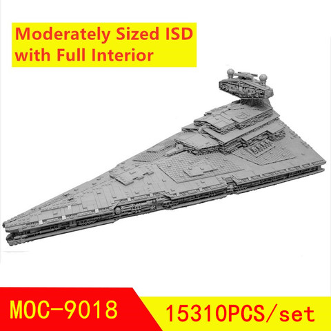 Destructor estelar Imperial de MOC-9018, ISD de tamaño moderno con Interior completo, 15310 Uds., modelo de la película de Star Wars, Juguetes de bloques de construcción ► Foto 1/1