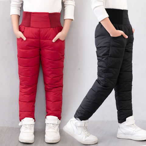 Pantalones acolchados de invierno para bebés y niñas, mallas gruesas y cálidas de algodón, pantalones impermeables de cintura alta, 1-11 años ► Foto 1/6