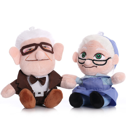 Película Carl juguetes de peluche muñeca 15cm Carl Fredricksen y esposa Ally juguetes de peluche suave juguete Brinquedos regalos para los niños de los niños ► Foto 1/6