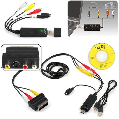 Adaptador de tarjeta de Captura de vídeo USB, TV, DVD, VHS, Audio AV para ordenador/cámara CCTV, USB 2,0 ► Foto 1/6