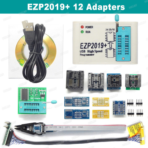 Programador USB SPI + EZP2022, 12 adaptadores, compatible con 24 25 93 EEPROM 25 Flash Bios Chip Win7 y 8, mejor que EZP2013 EZP2010 ► Foto 1/6