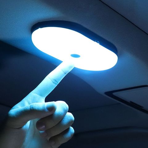 Luz de lectura de coche blanca recargable por USB, lámpara magnética para techo de coche ► Foto 1/1