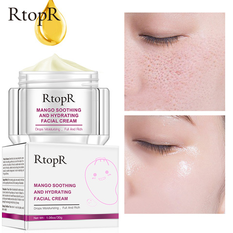 RtopR-crema facial antiarrugas, antienvejecimiento, blanqueamiento, Mango hidratante brillante, medias líquidas, reducción nutritiva de poros, alta calidad ► Foto 1/6