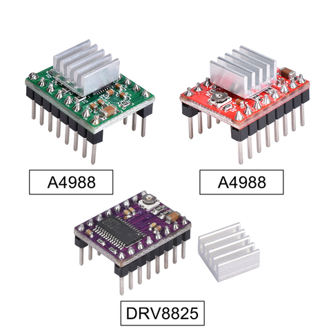 Piezas de impresora 3D A4988 DRV8825 controlador de Motor paso a paso con disipador de calor para placa SKR V1.3 1,4 GTR V1.0 rampas 1,4 1,6 MKS GEN V1.4 ► Foto 1/6