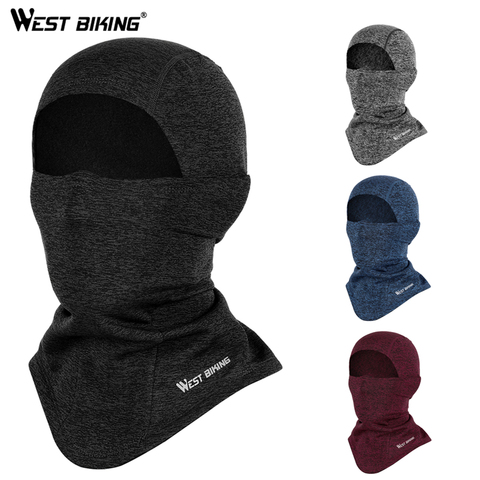 WEST BIKING-gorro de ciclismo a prueba de viento para hombre y mujer, gorros de lana cálida para ciclismo, bufanda para correr al aire libre, gorras de deporte de esquí ► Foto 1/6