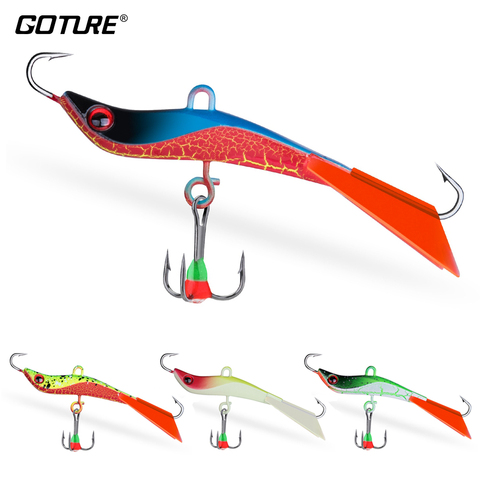 Goture pesca de invierno hielo plantilla señuelo falso Artificial cebo equilibrador Jigging par 77mm 14,4g Wobbler por Pike pesca ► Foto 1/6