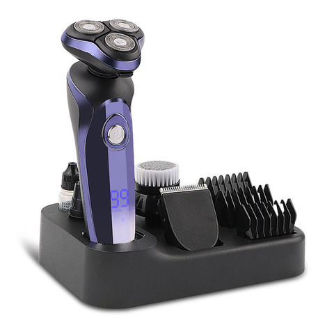 Afeitadora eléctrica recargable por USB para hombre máquina de afeitar para Barba, uso Dual en seco y mojado, lavable ► Foto 1/6