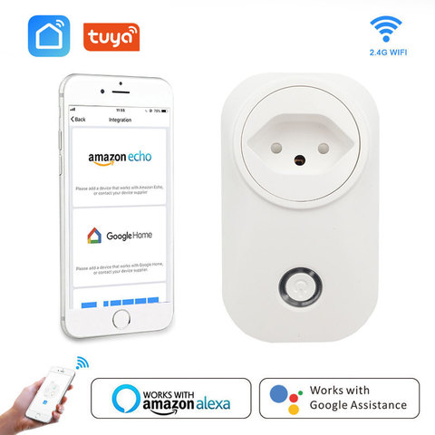 Enchufe inteligente suizo enchufe Wifi, 16A, Monitor de potencia, canales de salida, Tuya Smart Life, funciona con Alexa y Google Home ► Foto 1/6