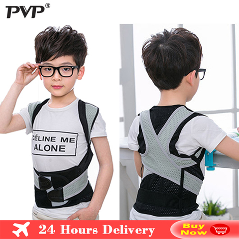 PVP-Corrector de postura ajustable para niños y adultos, alisador de espalda, soporte Lumbar, recto, envío directo ► Foto 1/6